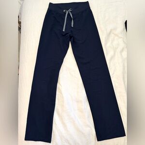 Figs Navy Blue Straight Leg Scrub Pants XXS/Tall